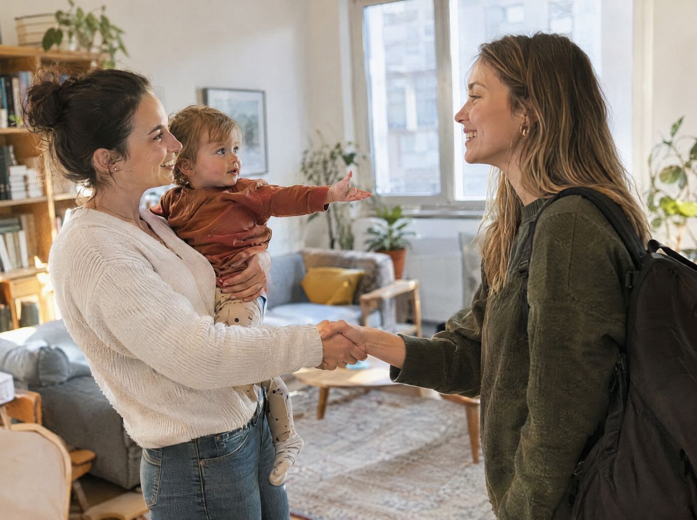 The babysitter meets the family