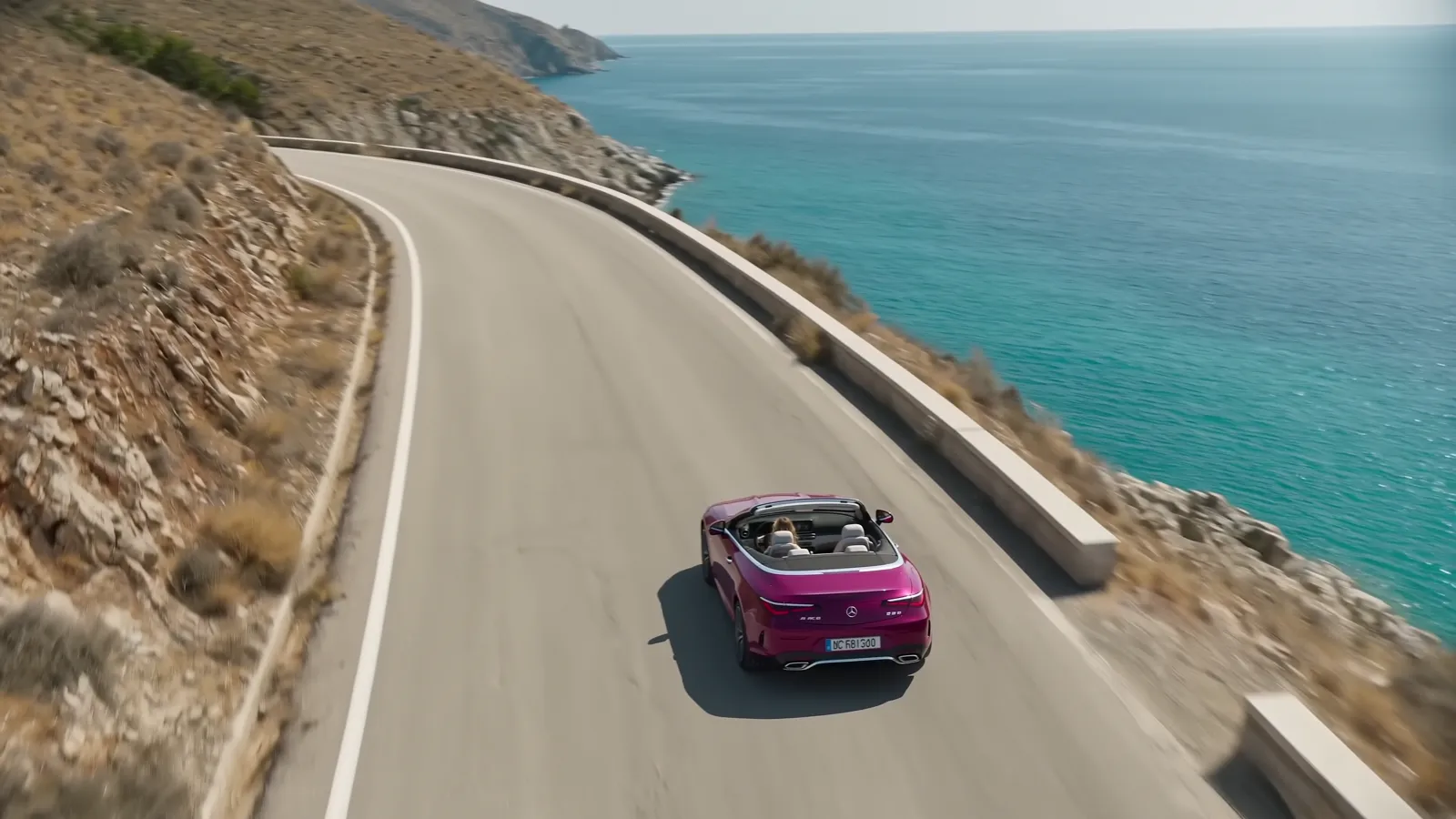 Convertible on the coast road
